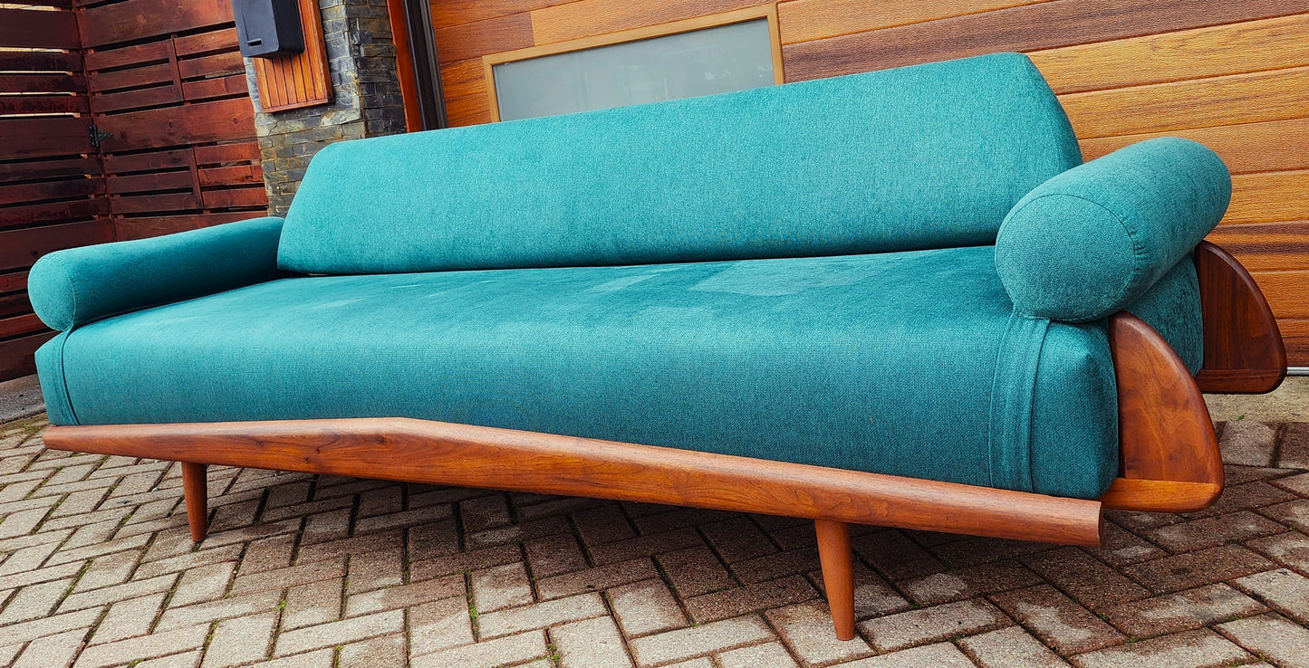 REFINISHED REUPHOLSTERED Mid Century Modern Sofa by Adrian Pearsall 100"