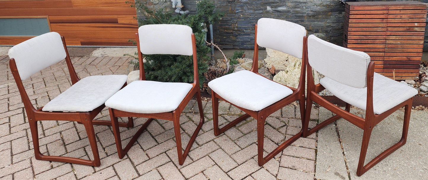 REFINISHED Mid Century Modern Teak Extension Dining Table or Desk 51"-86" by RS Associates