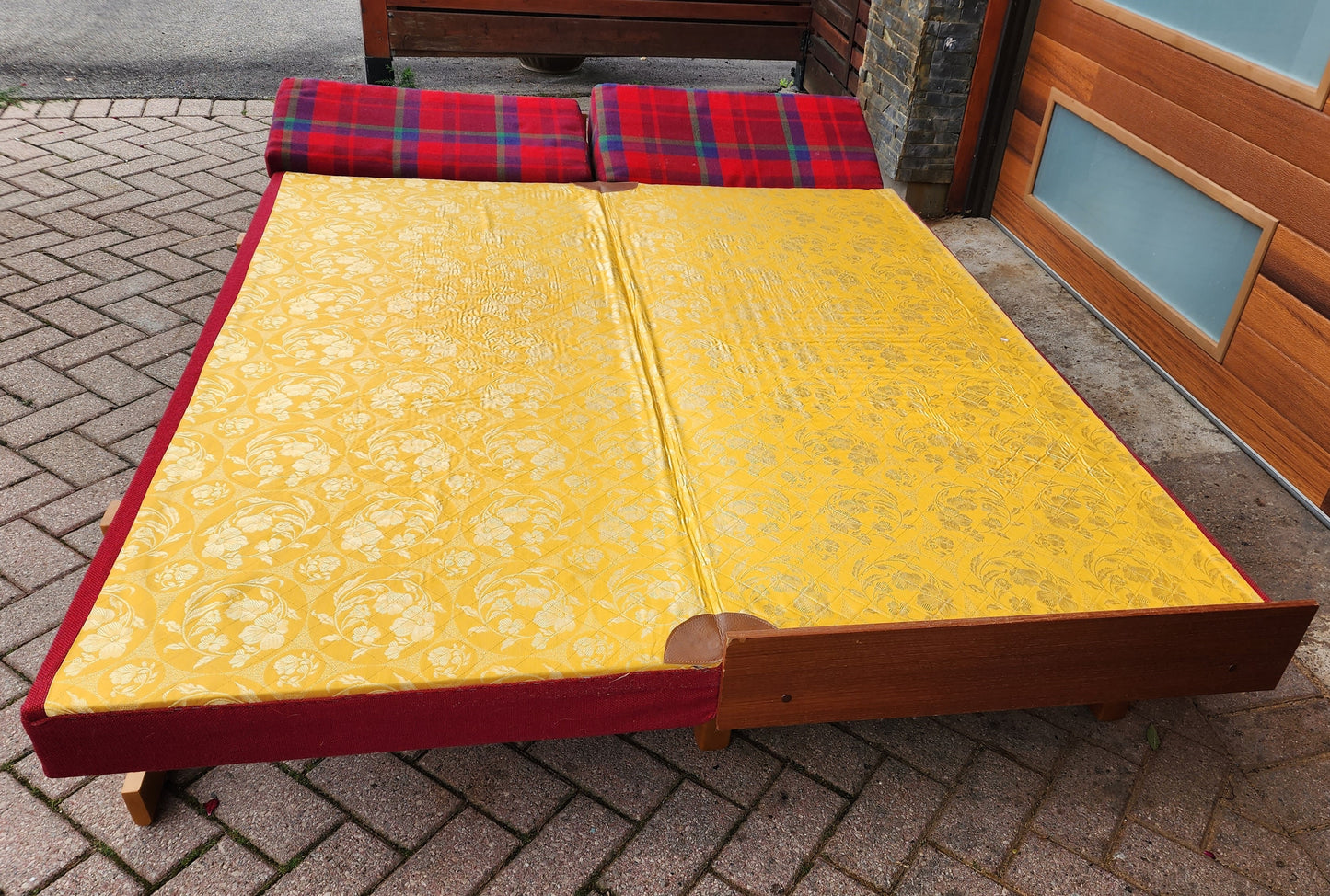 REFINISHED Mid Century Modern Teak Sofa - Bed by Hove Mobler