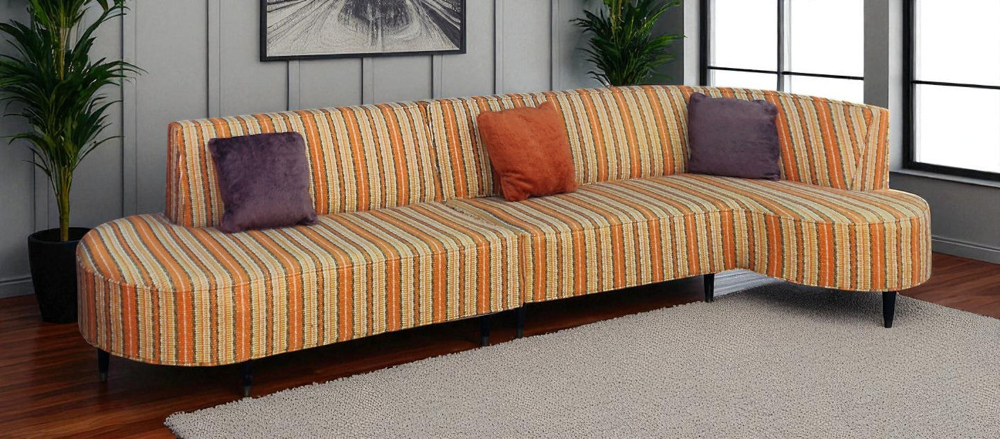 Mid Century Modern V. Kagan style 2-piece Curved Sectional Sofa