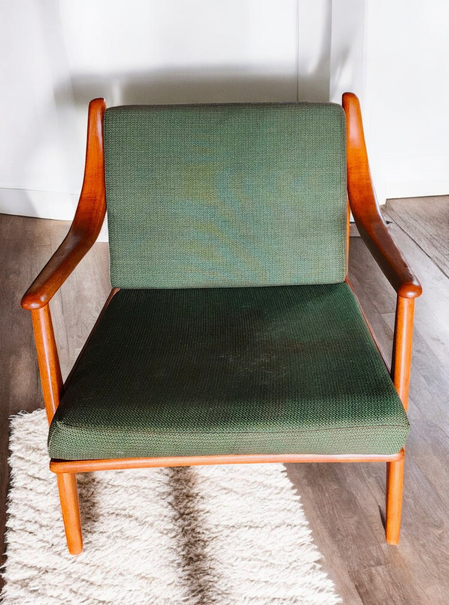 REFINISHED Italian Mid Century Modern Lounge Chair