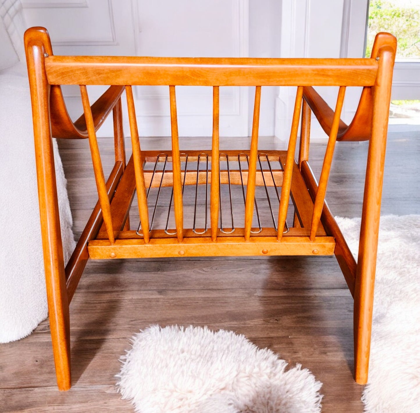 REFINISHED Italian Mid Century Modern Lounge Chair