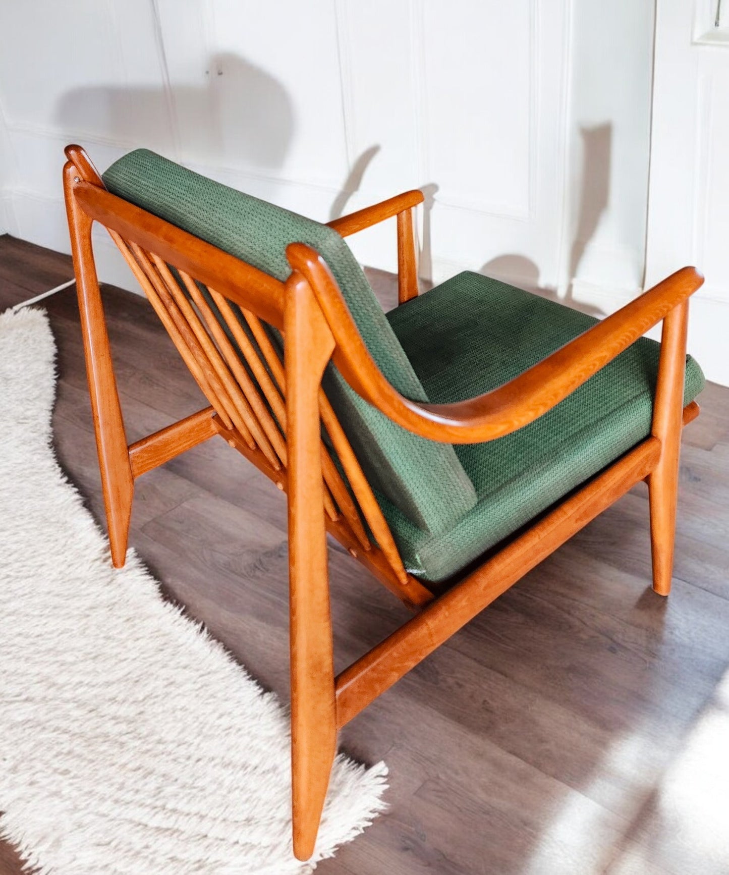 REFINISHED Italian Mid Century Modern Lounge Chair