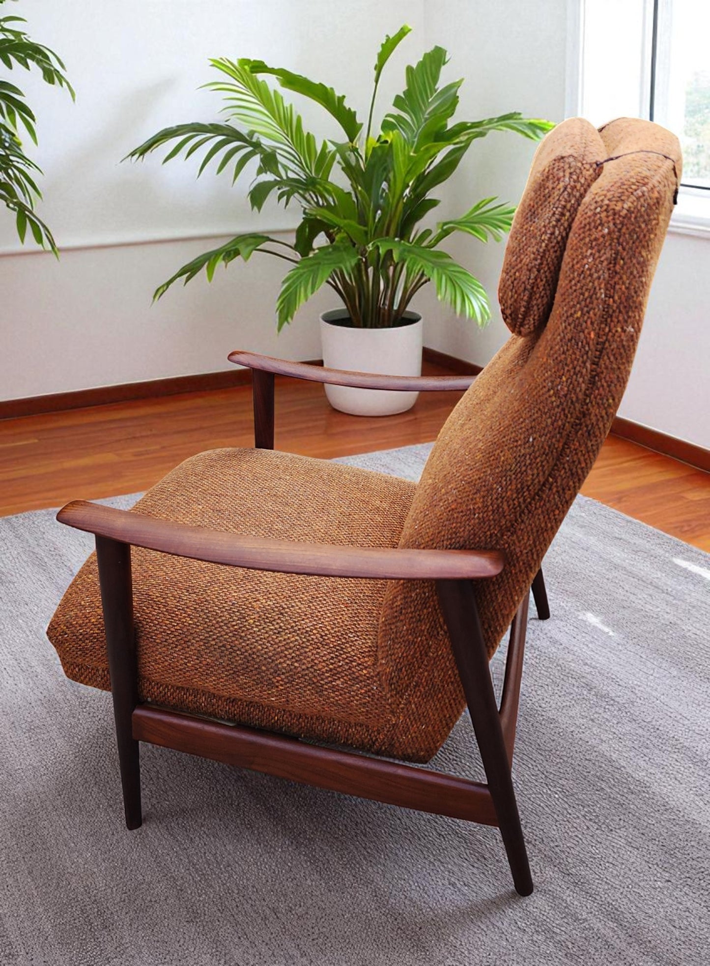 REFINISHED MCM Teak Lounge Chair by Arnt Lande for Stokke Mobler. Norway