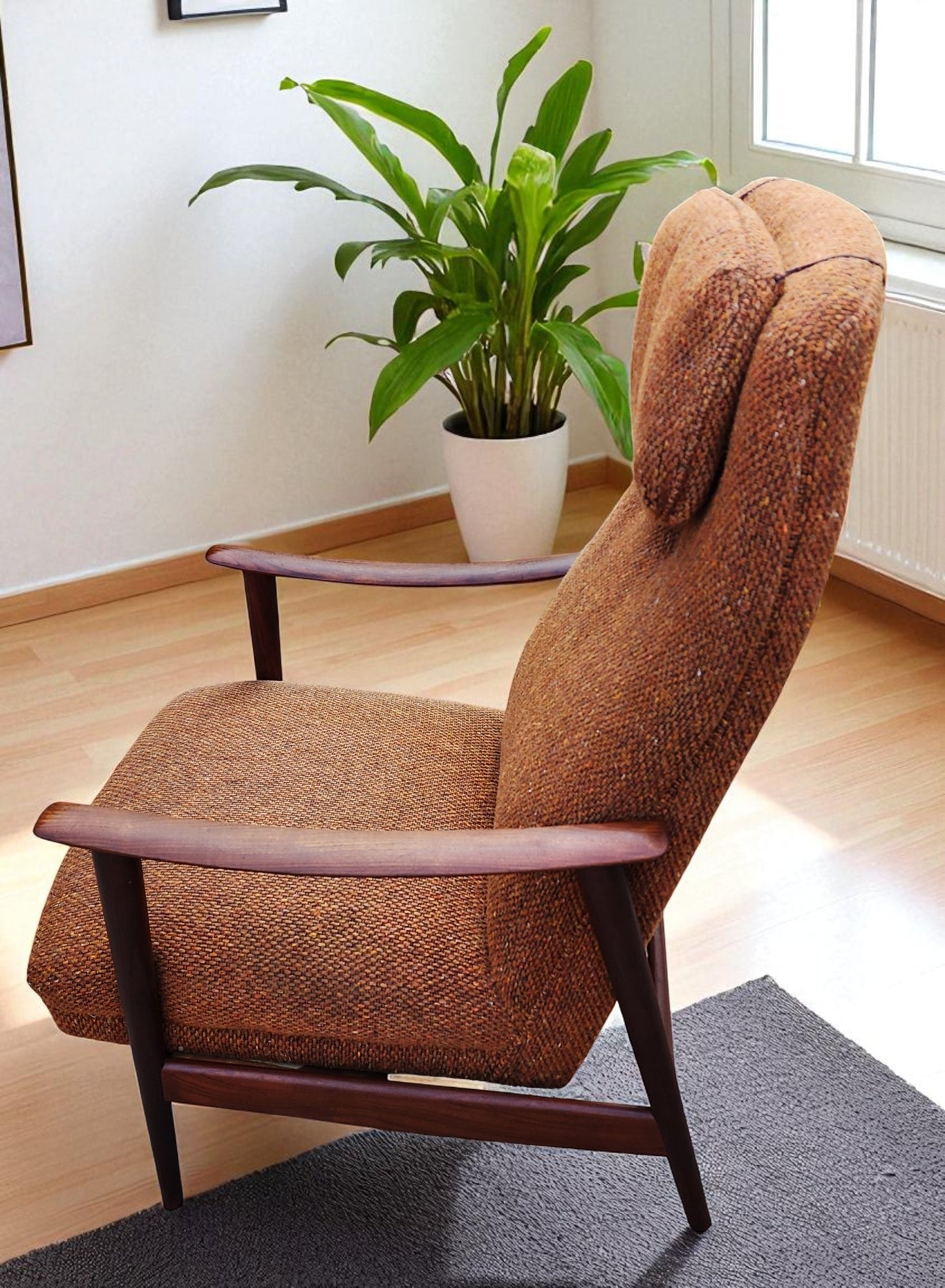 REFINISHED MCM Teak Lounge Chair by Arnt Lande for Stokke Mobler. Norway