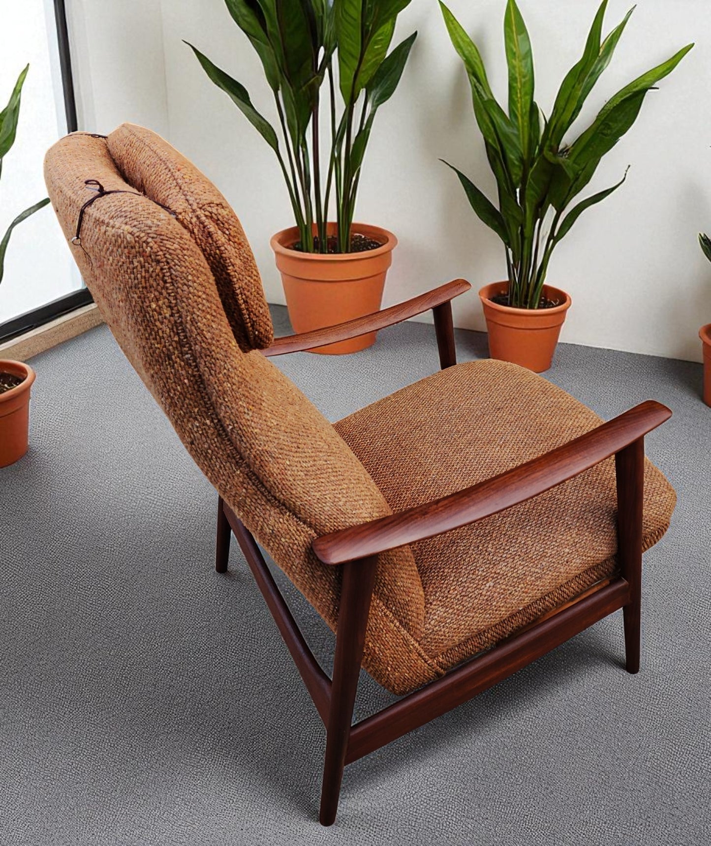 REFINISHED MCM Teak Lounge Chair by Arnt Lande for Stokke Mobler. Norway