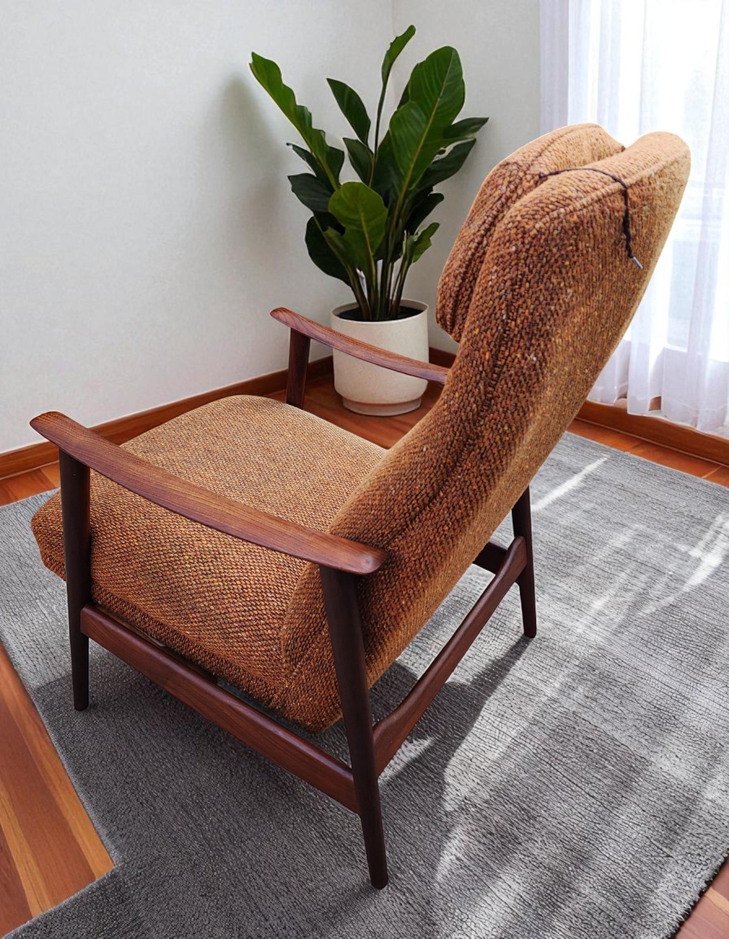 REFINISHED MCM Teak Lounge Chair by Arnt Lande for Stokke Mobler. Norway