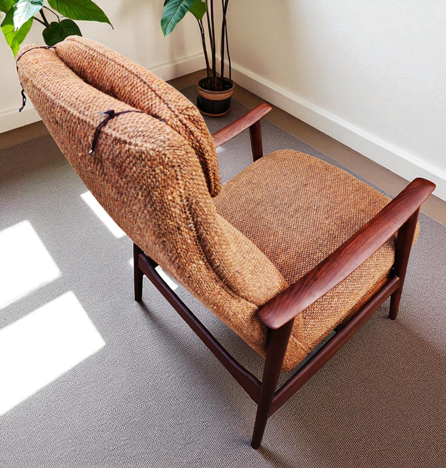 REFINISHED MCM Teak Lounge Chair by Arnt Lande for Stokke Mobler. Norway