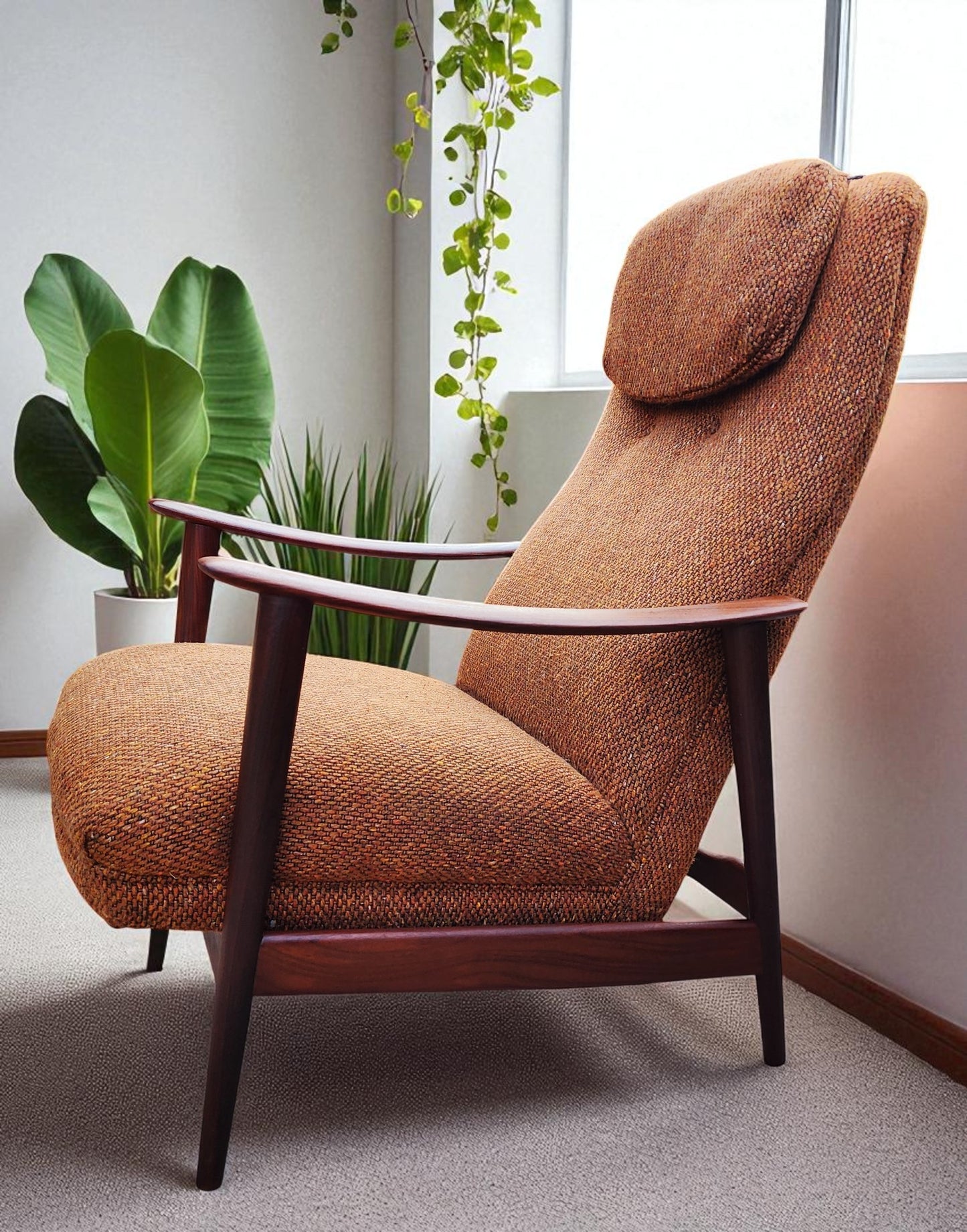 REFINISHED MCM Teak Lounge Chair by Arnt Lande for Stokke Mobler. Norway