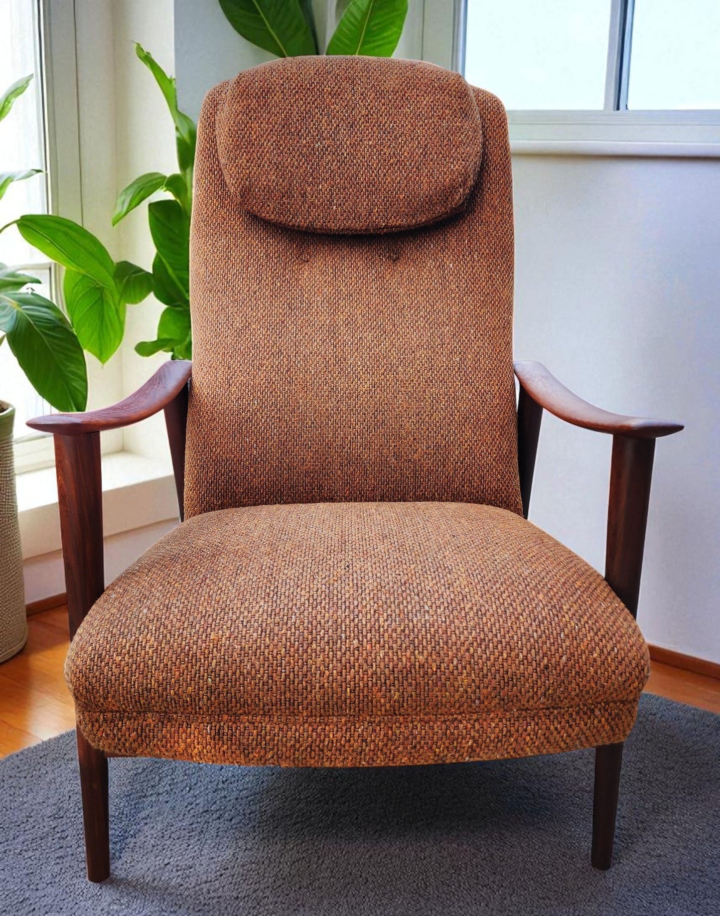 REFINISHED MCM Teak Lounge Chair by Arnt Lande for Stokke Mobler. Norway
