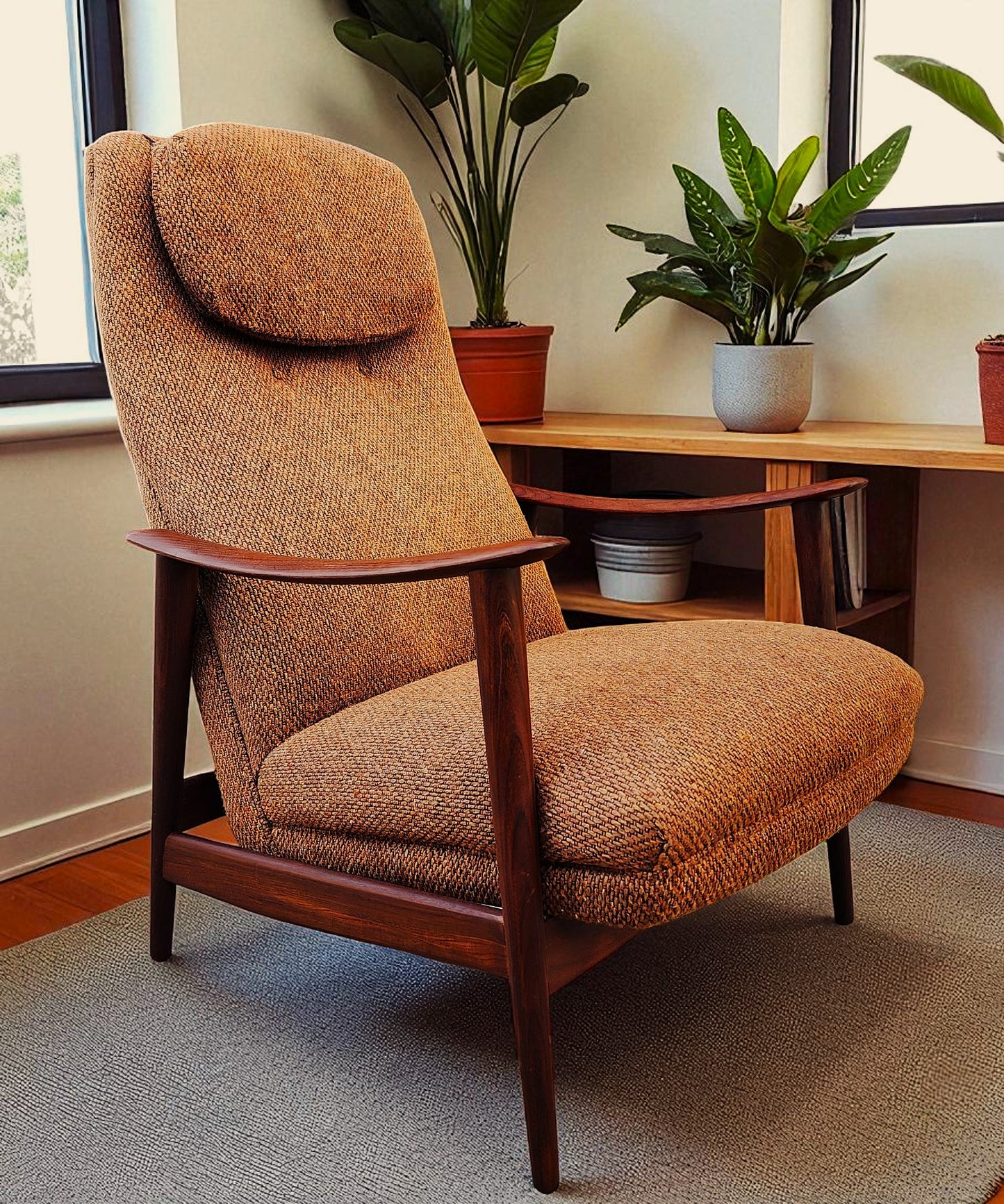 REFINISHED MCM Teak Lounge Chair by Arnt Lande for Stokke Mobler. Norway