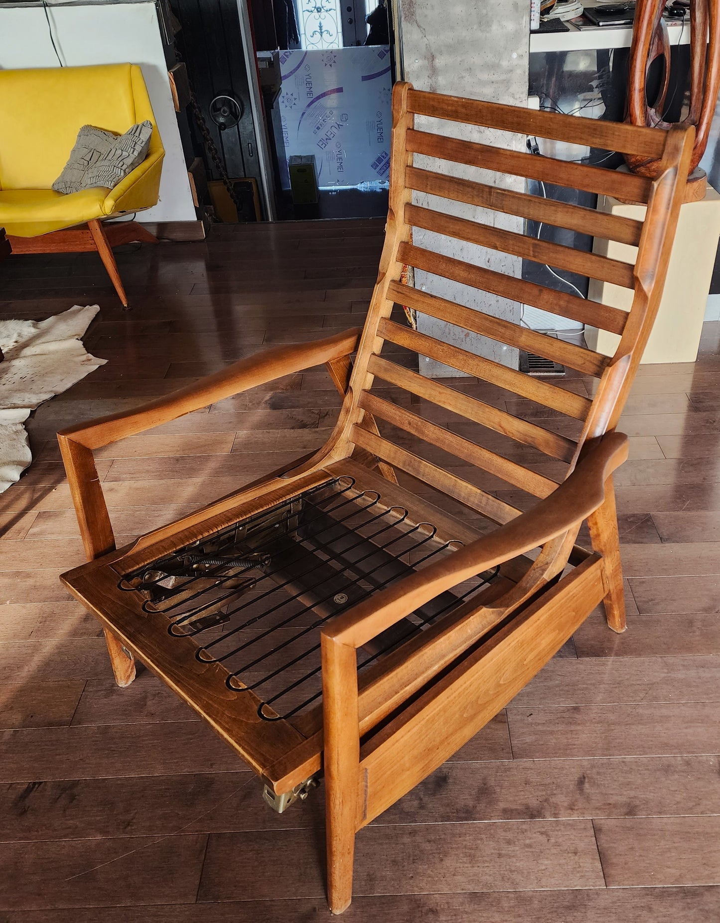 Choose Fabric***RESTORED Mid Century Modern Lounge Chair Reclining, will get NEW Cushions