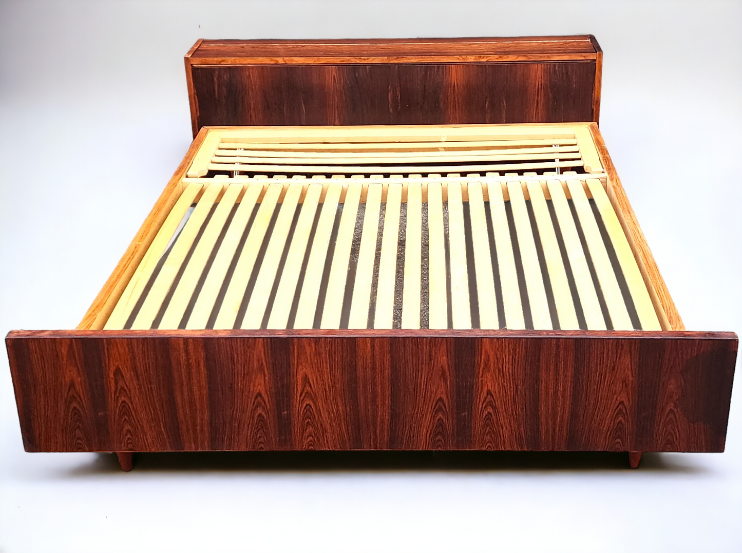 REFINISHED Mid Century Modern Rosewood Bed Double by Swiss Form