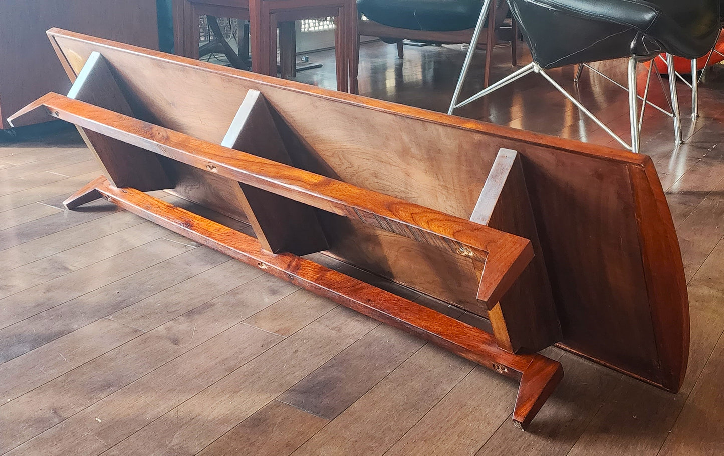 REFINISHED Mid Century Modern Teak Bench or Cocktail Table 66" Long & Low