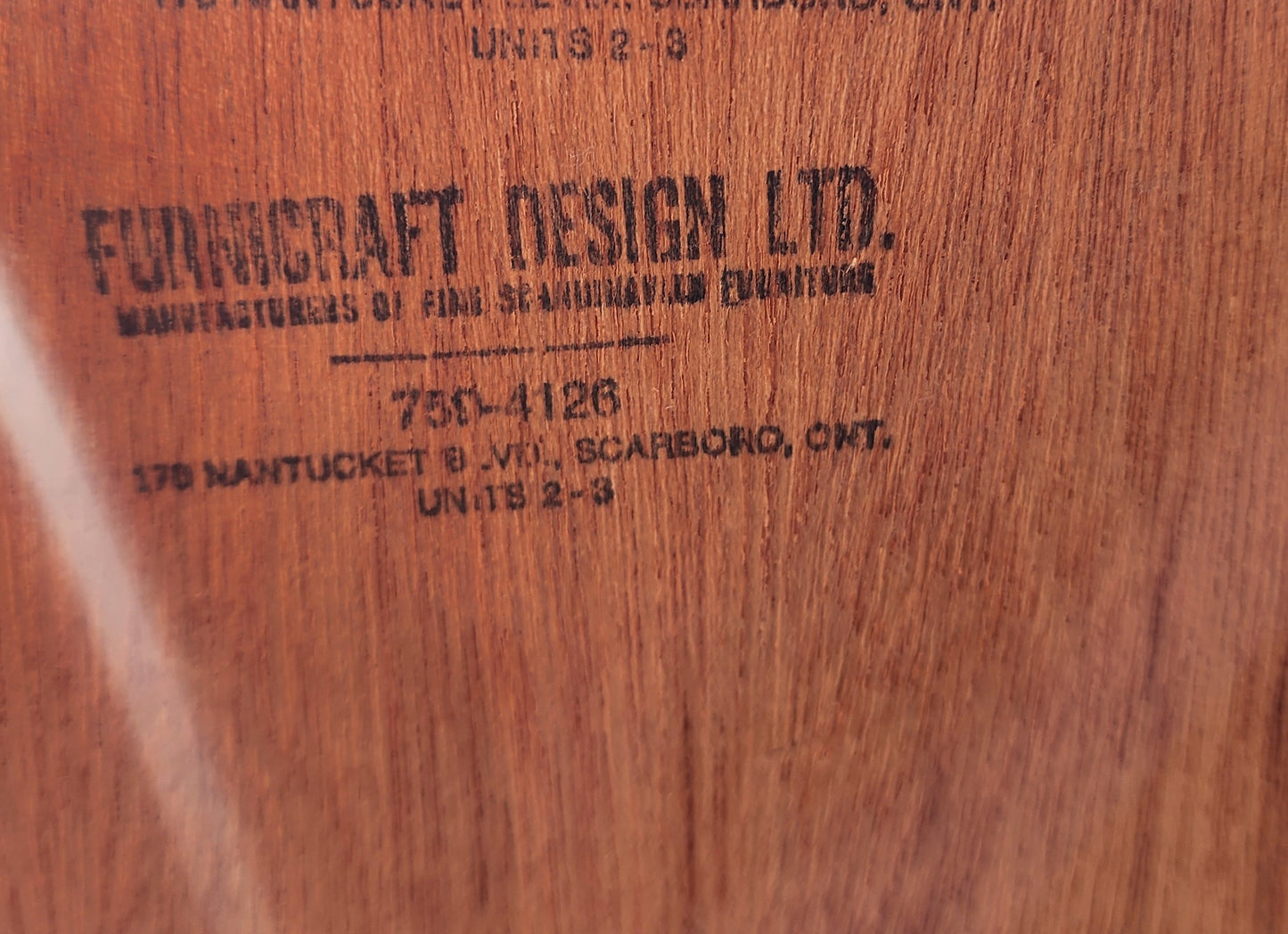 REFINISHED Mid Century Modern Teak Cabinet w Walnut Doors 4 ft Narrow