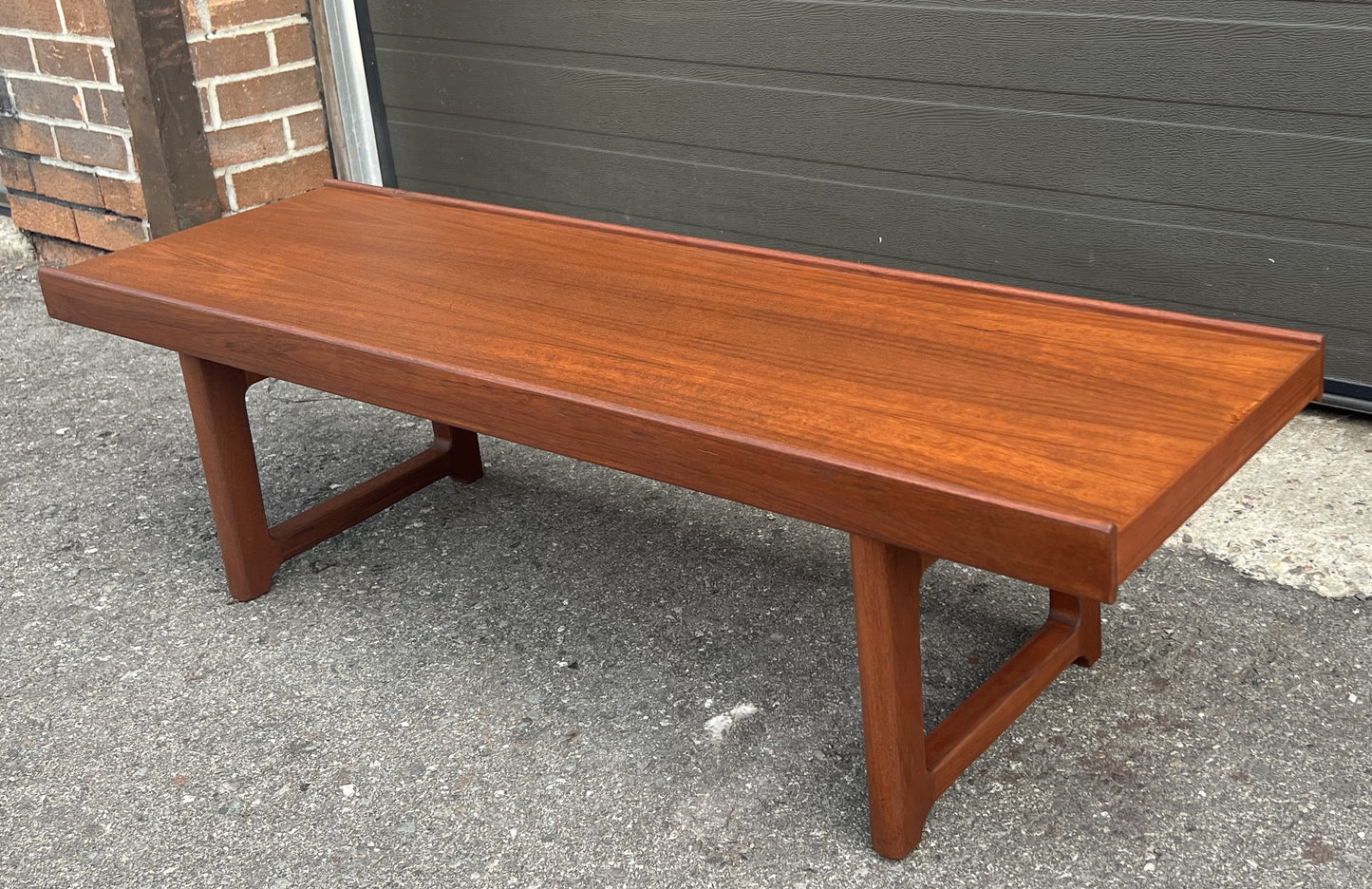 REFINISHED Mid Century Modern Torbjørn Afdal for Bruksbo "Krobo" Teak Coffee Table or Bench