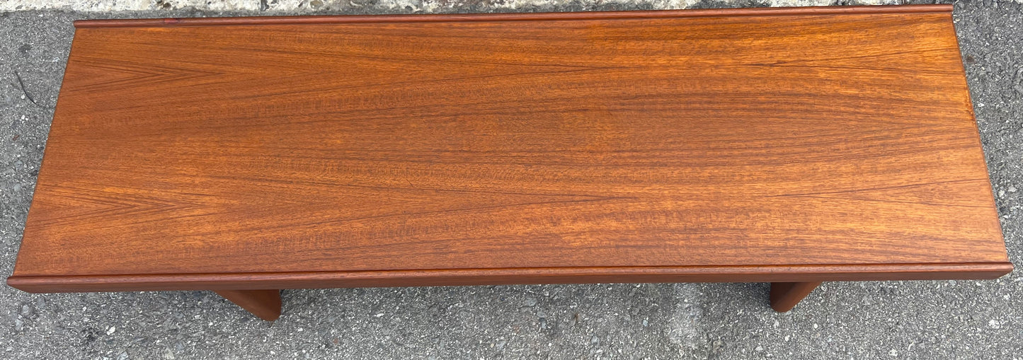 REFINISHED Mid Century Modern Torbjørn Afdal for Bruksbo "Krobo" Teak Coffee Table or Bench