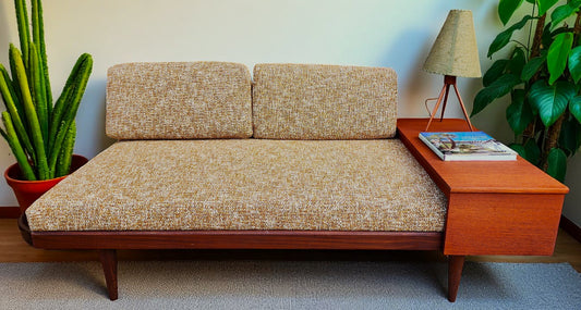 REFINISHED REUPHOLSTERED MCM Teak Svanette Daybed by Ingmar Relling for Ekornes