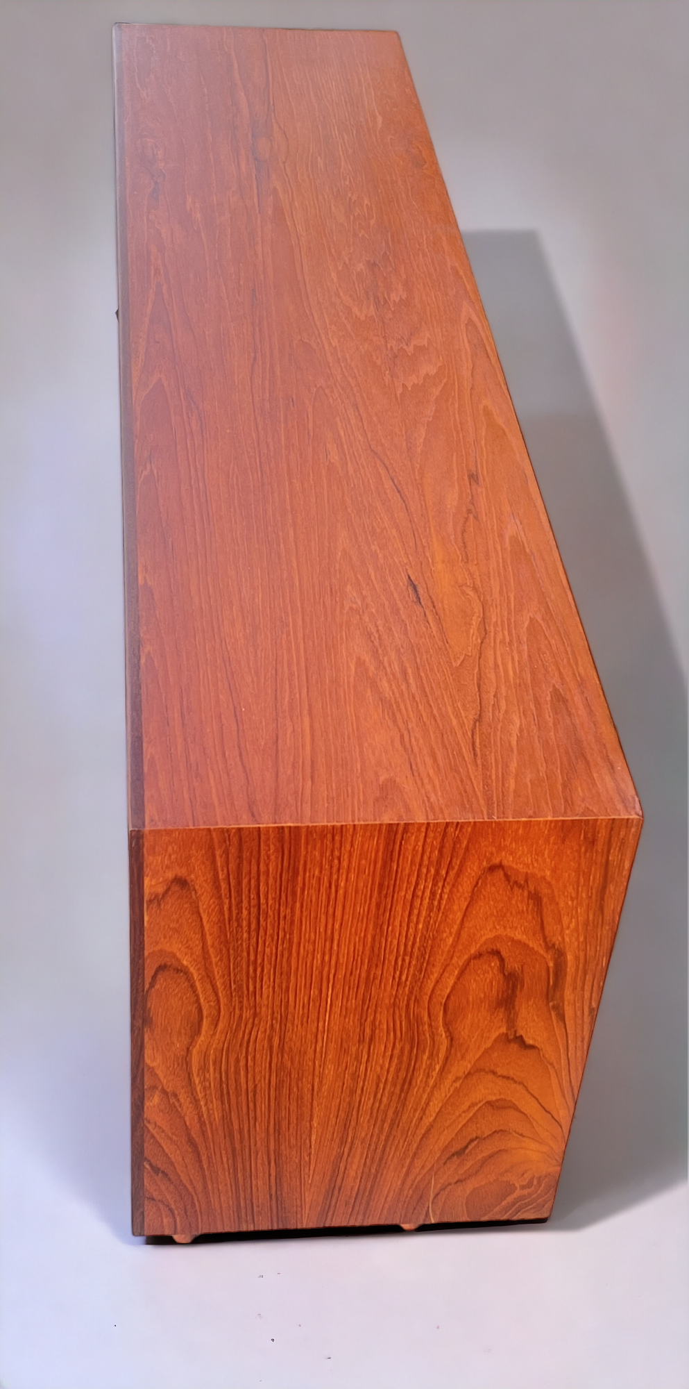 REFINISHED Mid Century Modern Teak Display Bookcase 48"