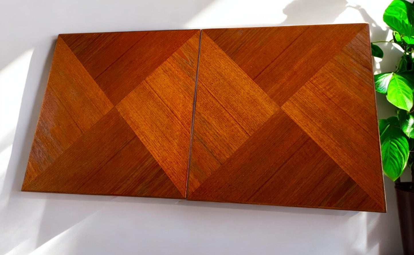2 REFINISHED Mid Century Modern Teak End Tables or Stools
