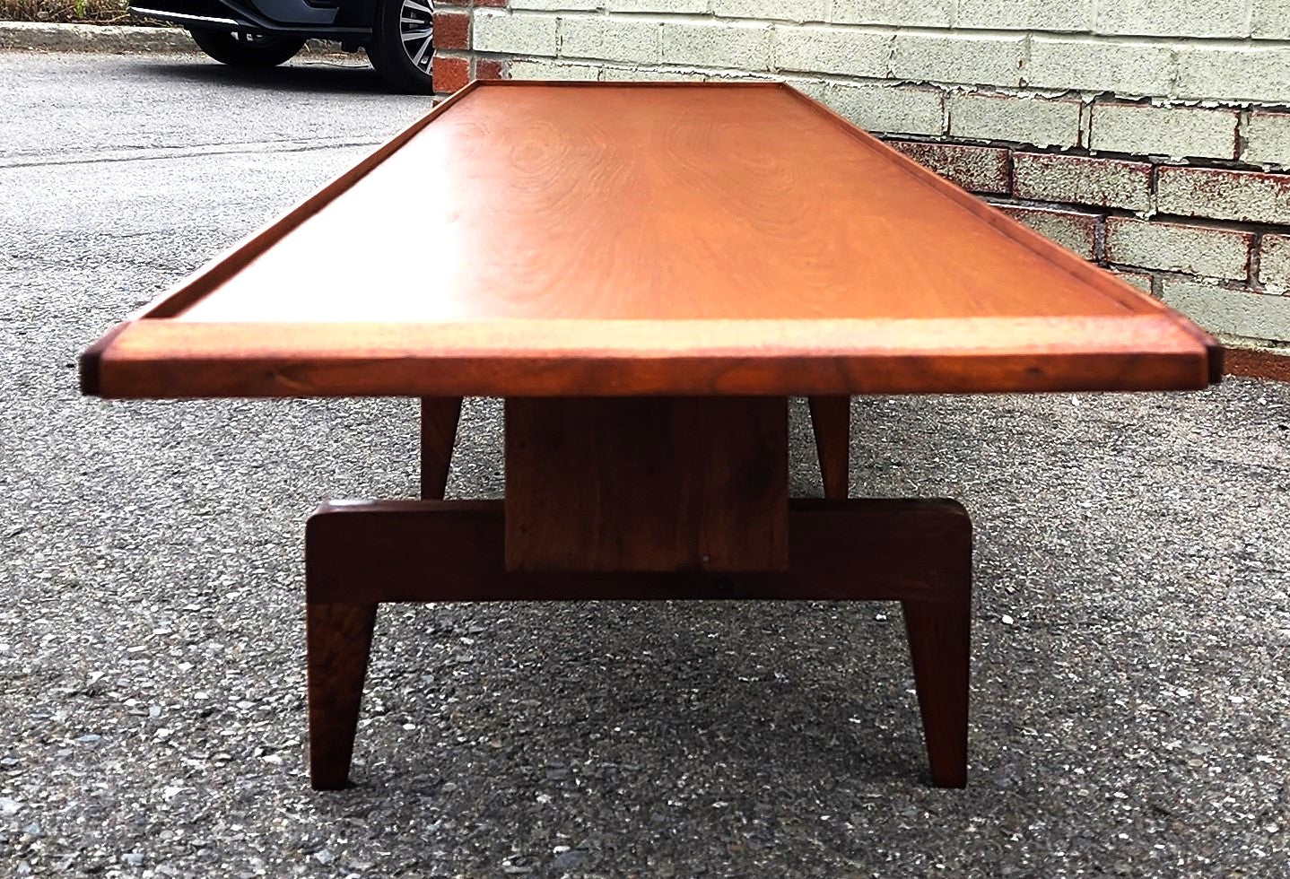 REFINISHED Mid Century Modern Teak Cocktail /Coffee Table or Bench 98" Long & Low