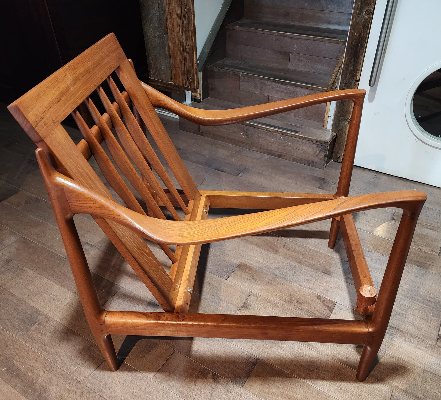 REFINISHED Danish Mid Century Modern Teak Lounge Chair will get New Cushions