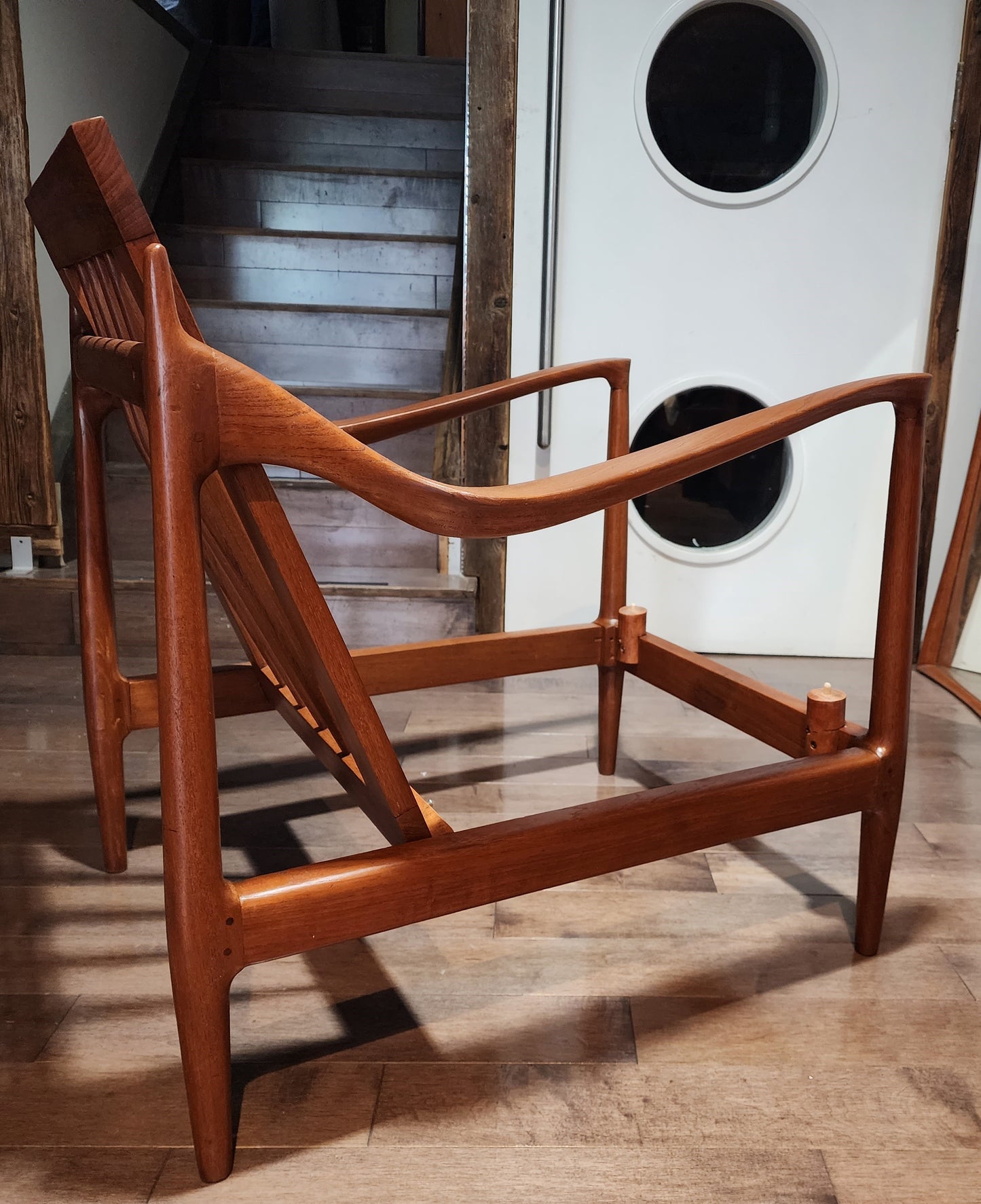 REFINISHED Danish Mid Century Modern Teak Lounge Chair will get New Cushions