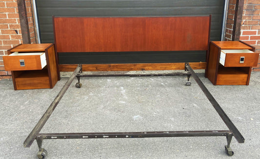 RENT of Vintage Mid Century Modern Teak Nightstands (set of 2)