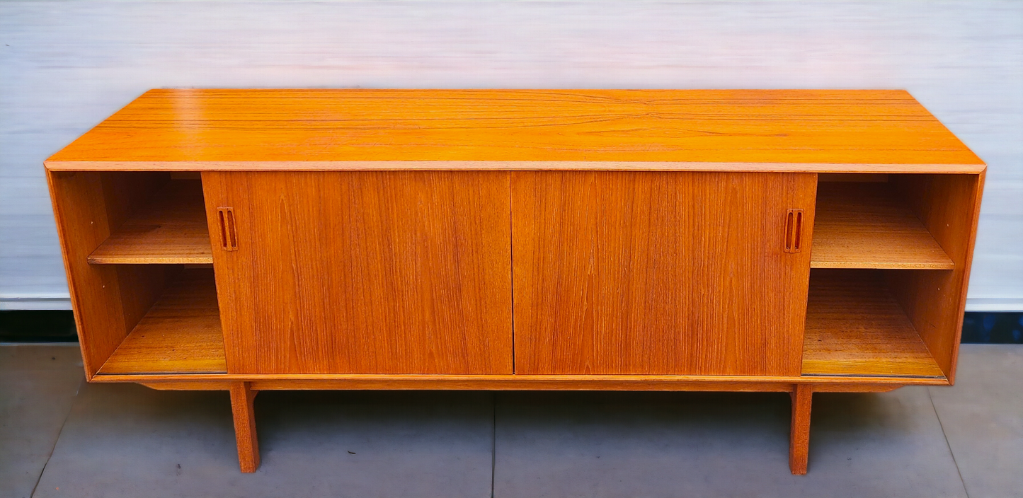 REFINISHED Mid Century Modern Teak Sideboard Credenza 72"