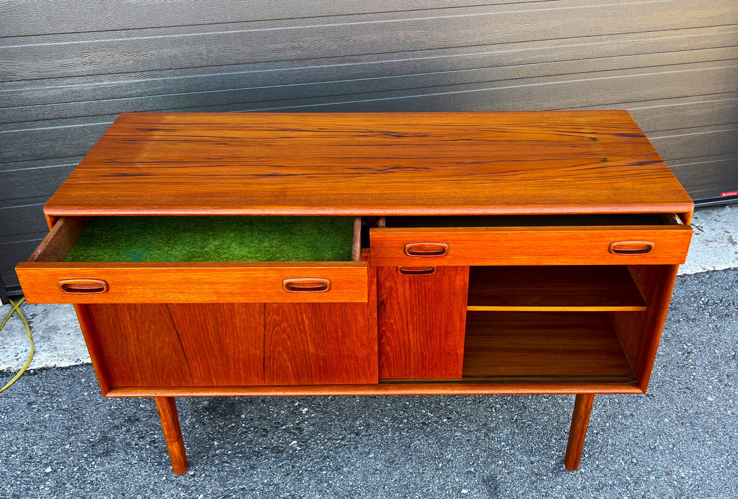 REFINISHED Mid Century Teak Sideboard Buffet 48"