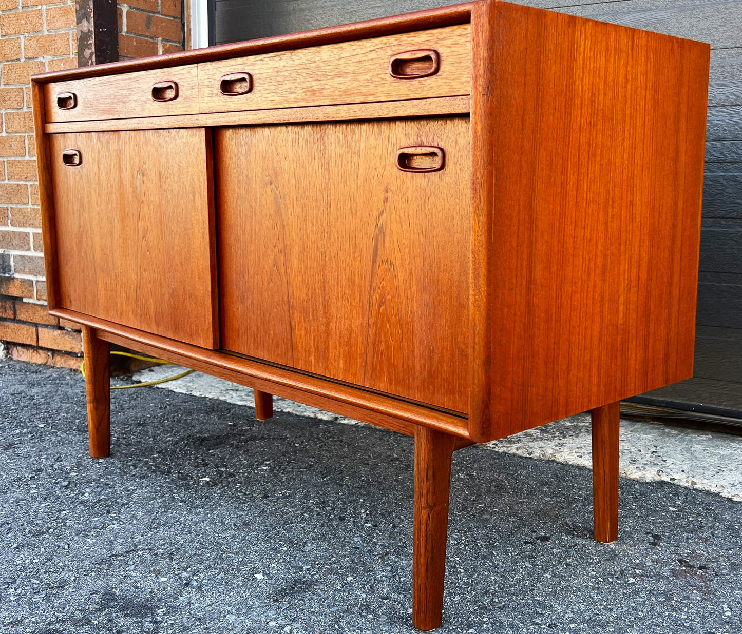 REFINISHED Mid Century Teak Sideboard Buffet 48"