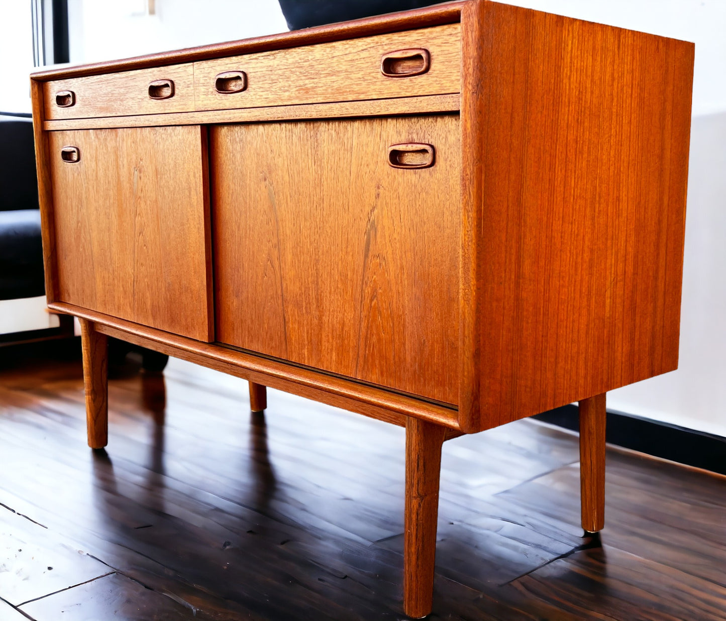 REFINISHED Mid Century Teak Sideboard Buffet 48"
