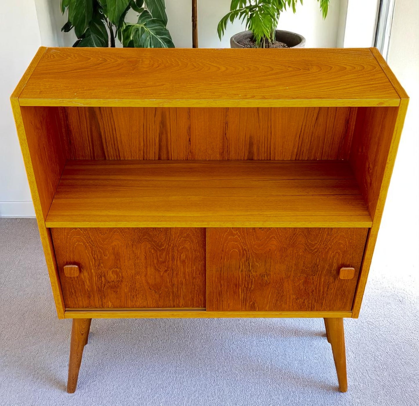 On Hold***RESTORED Mid Century Modern Teak Bookcase Display 31 5/8"