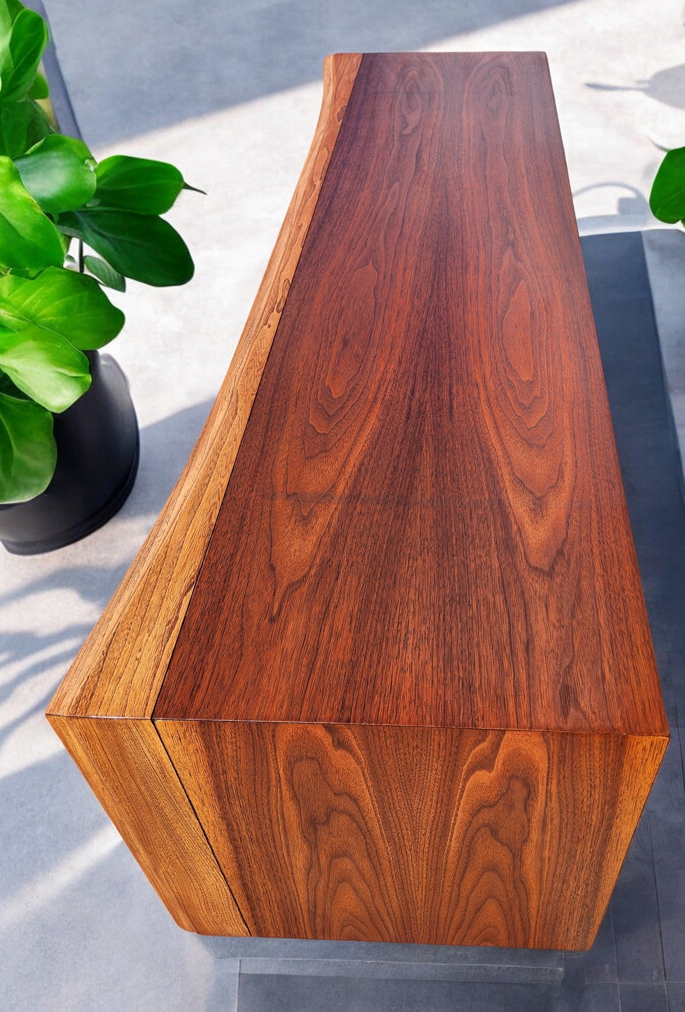 REFINISHED Mid Century Modern Walnut Sideboard by Deilcraft 68"