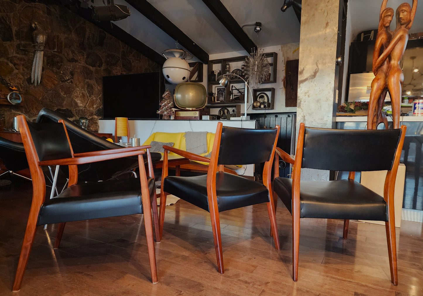 RESTORED Mid Century Modern Walnut Arm Chair