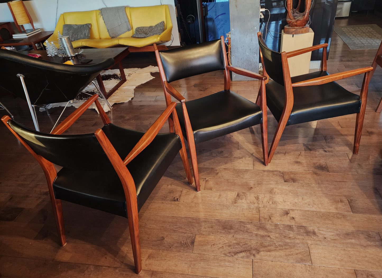 RESTORED Mid Century Modern Walnut Arm Chair