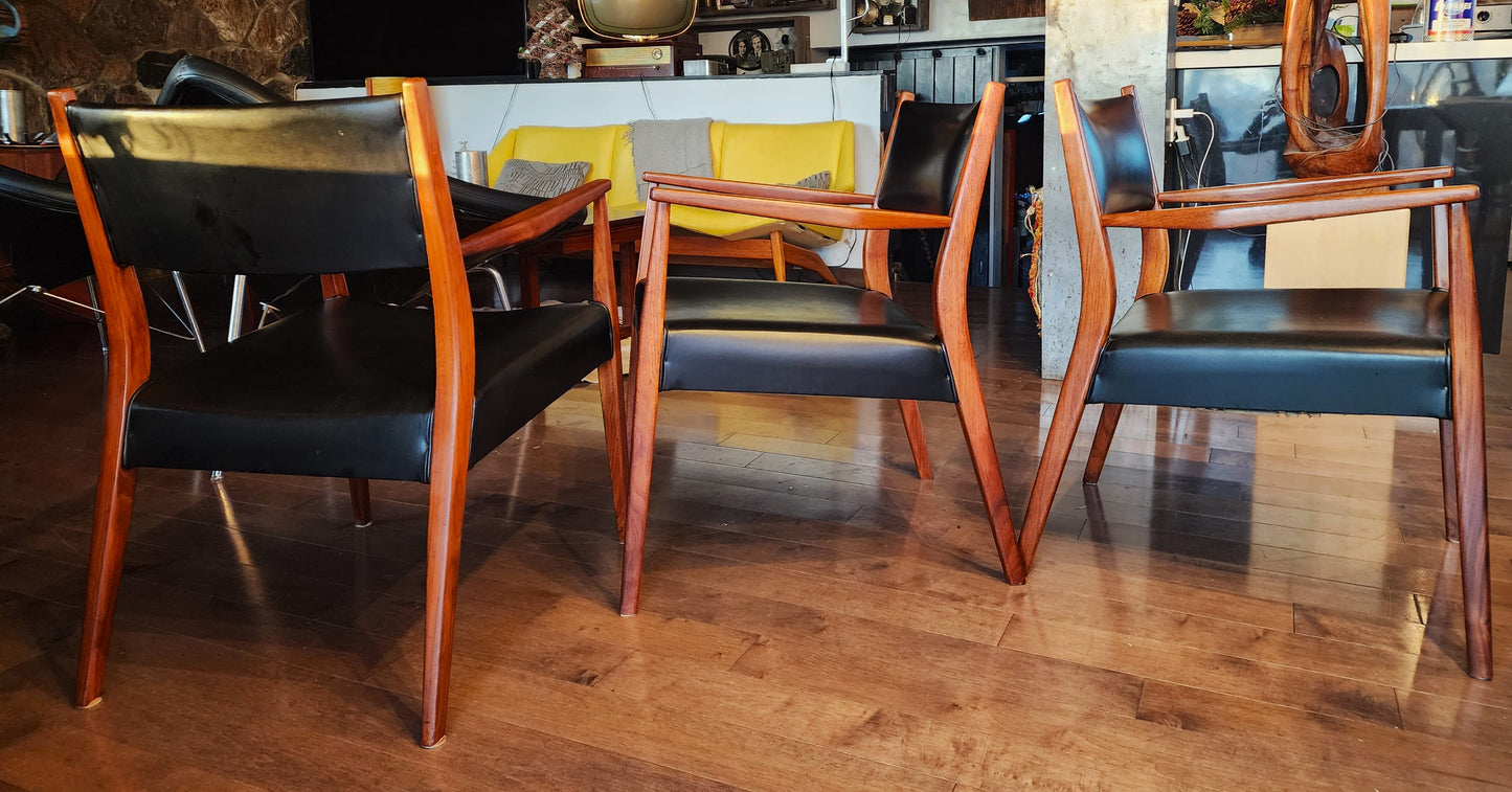 RESTORED Mid Century Modern Walnut Arm Chair