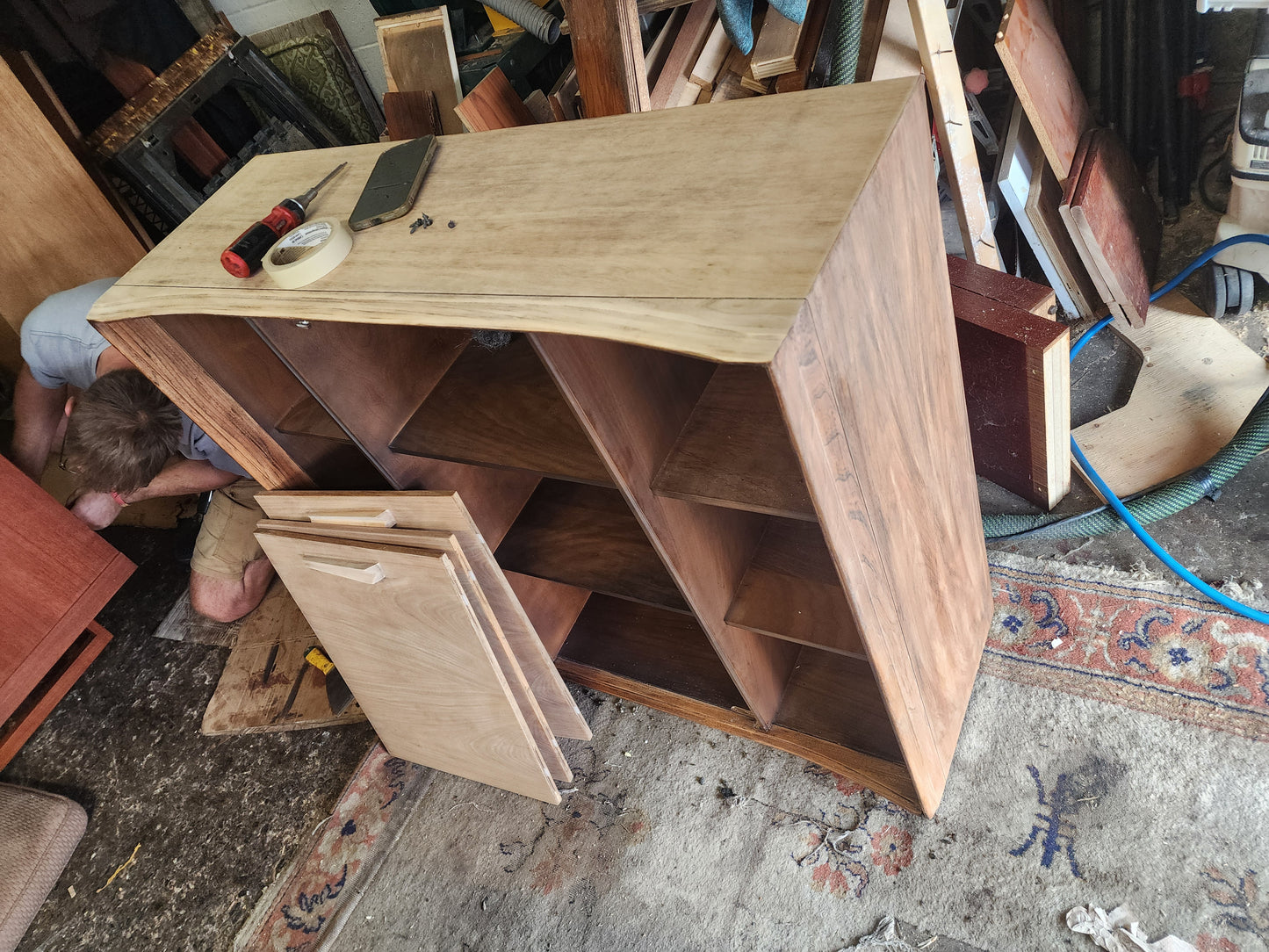 REFINISHED Mid Century Modern Walnut Bookcase by Deilcraft 39"