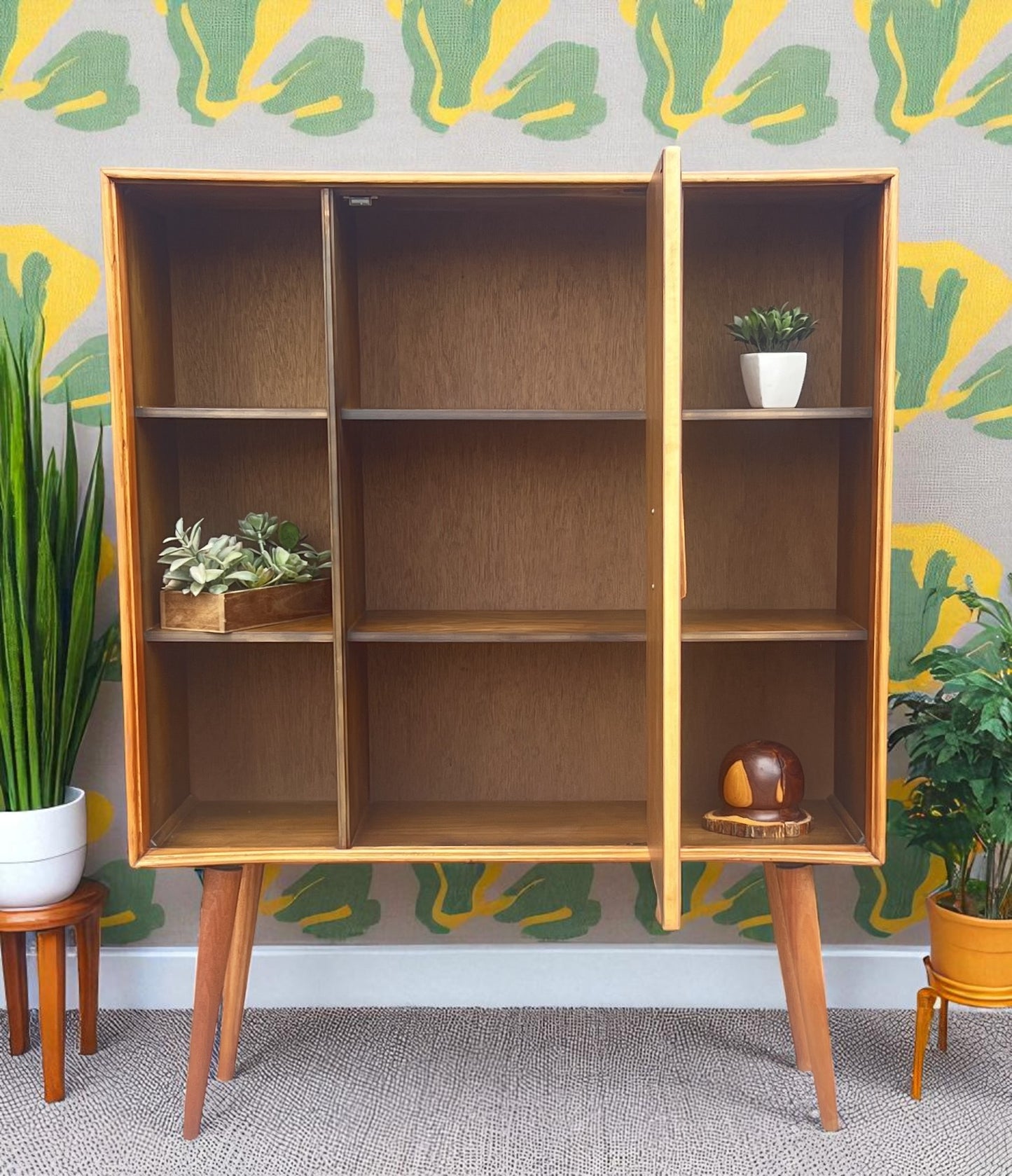REFINISHED Mid Century Modern Walnut Bookcase by Deilcraft 39"