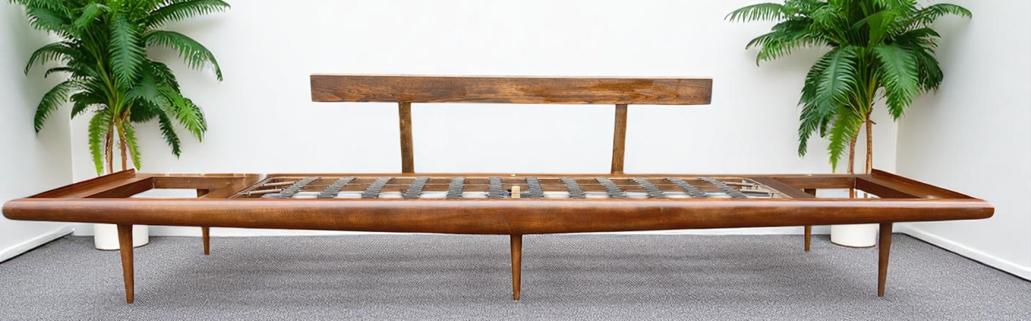 REFINISHED Mid Century Modern A. Pearsall Floating Sofa w End Tables 889-S