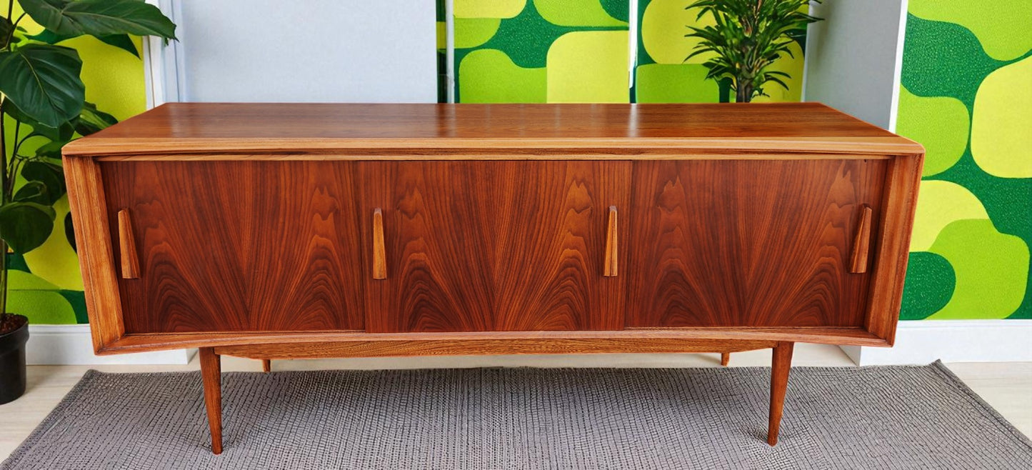 REFINISHED Mid Century Modern Walnut Buffet Credenza by Deilcraft 68"