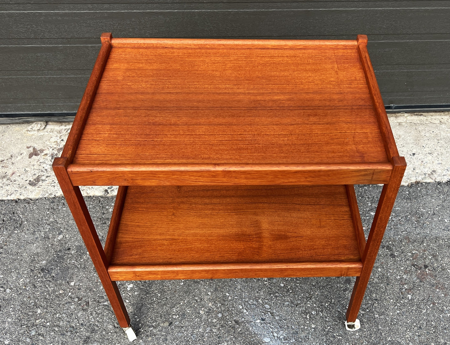 REFINISHED Mid Century Modern Teak Bar Cart