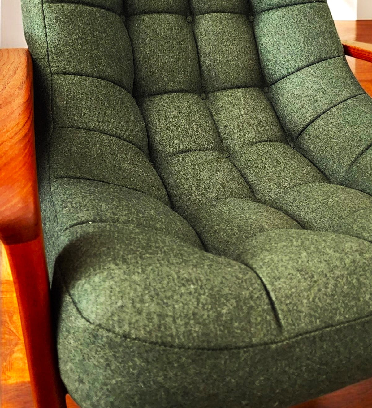 6 RESTORED REUPHOLSTERED Danish MCM teak chairs by Erik Buch #49