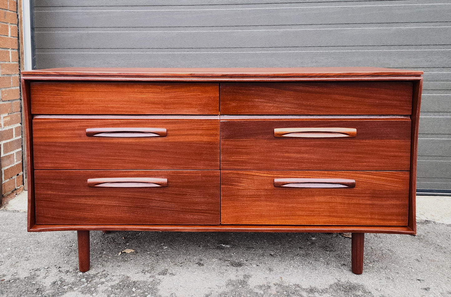 REFINISHED Mid Century Modern SOLID TEAK Afromosia Dresser by Imperial