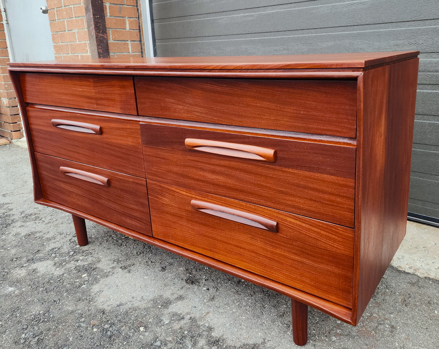 REFINISHED Mid Century Modern SOLID TEAK Afromosia Dresser by Imperial