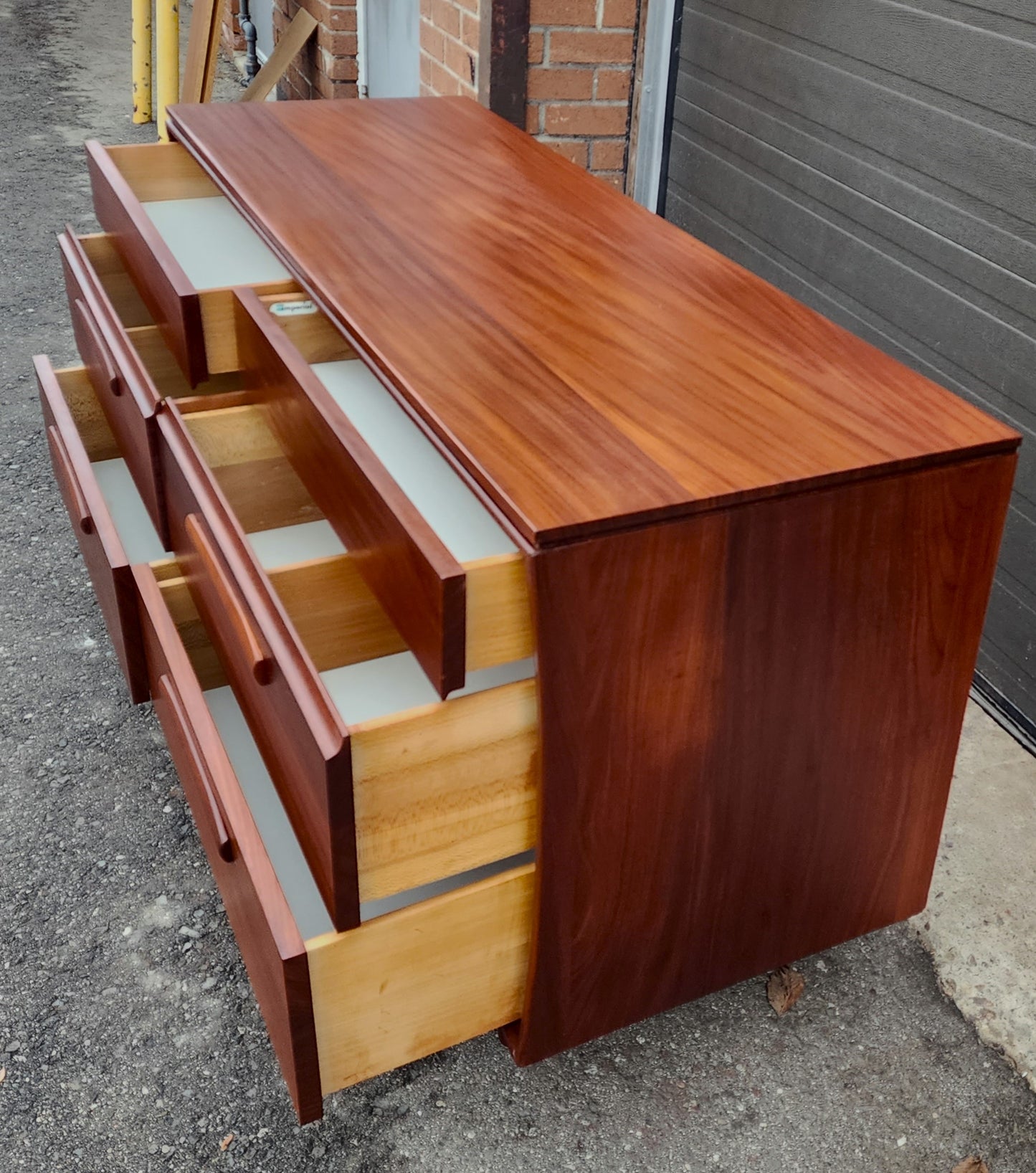 REFINISHED Mid Century Modern SOLID TEAK Afromosia Dresser by Imperial