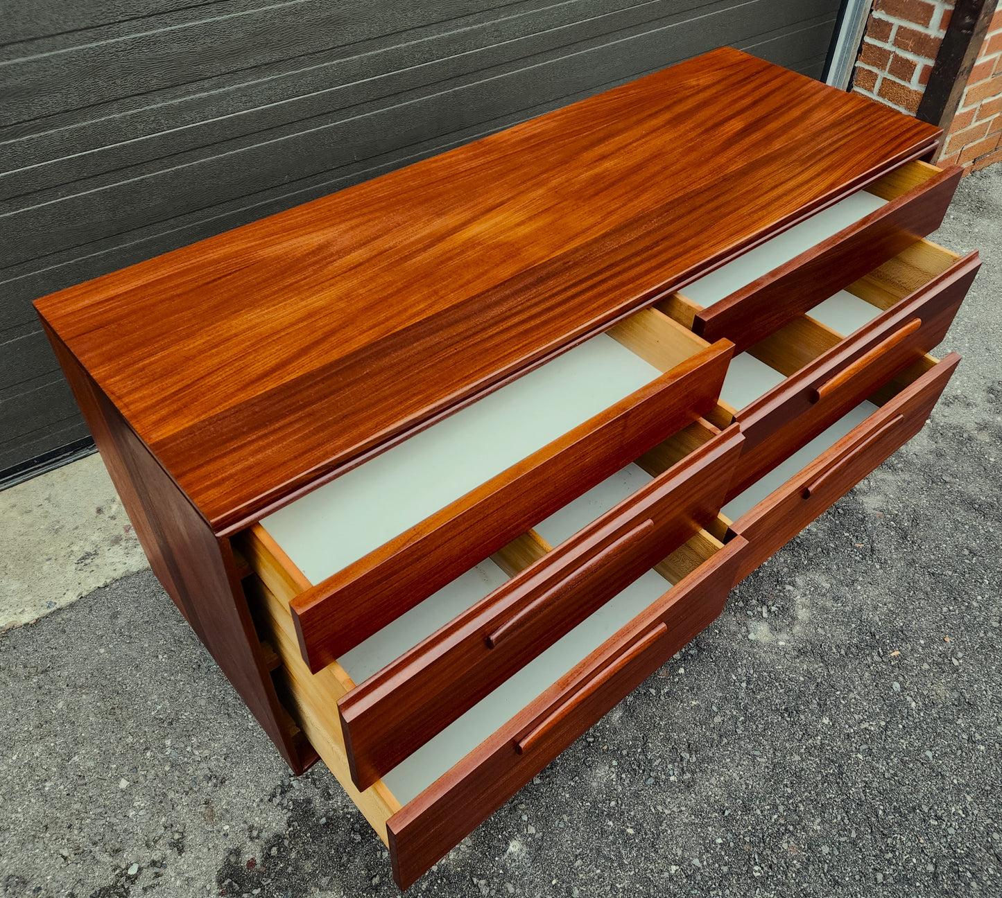 REFINISHED Mid Century Modern SOLID TEAK Afromosia Dresser by Imperial