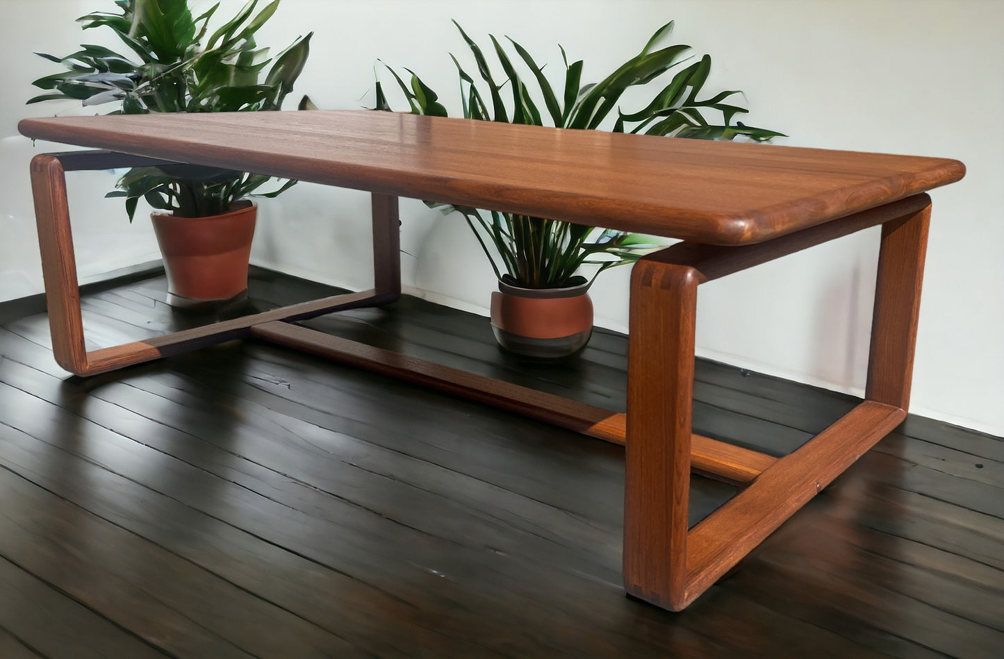 REFINISHED Danish Mid Century Modern SOLID Teak Coffee Table