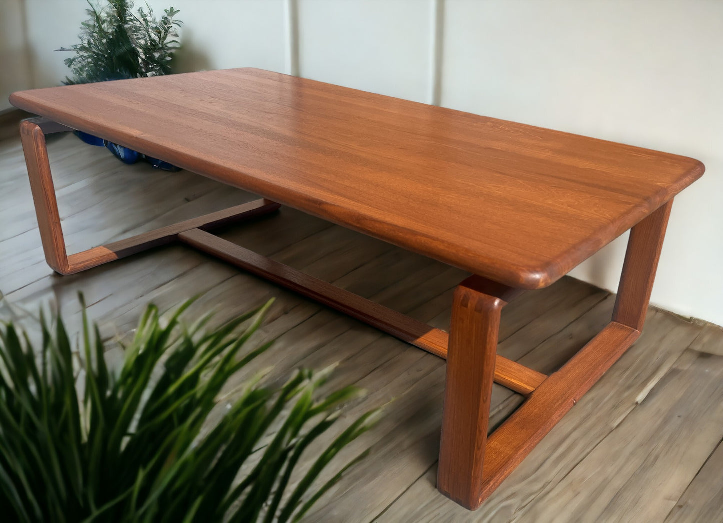 REFINISHED Danish Mid Century Modern SOLID Teak Coffee Table