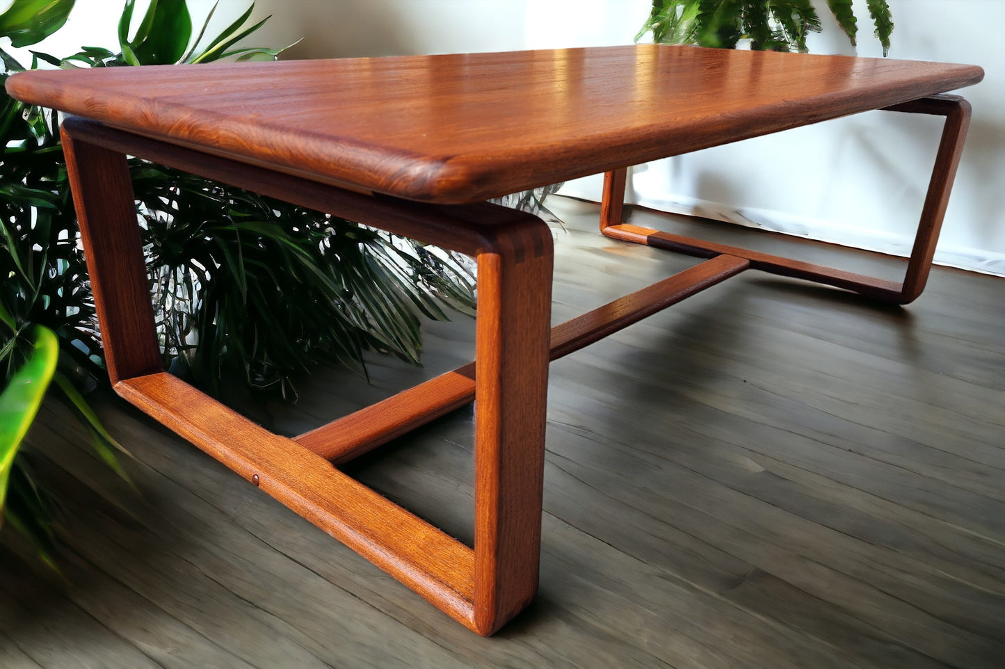 REFINISHED Danish Mid Century Modern SOLID Teak Coffee Table